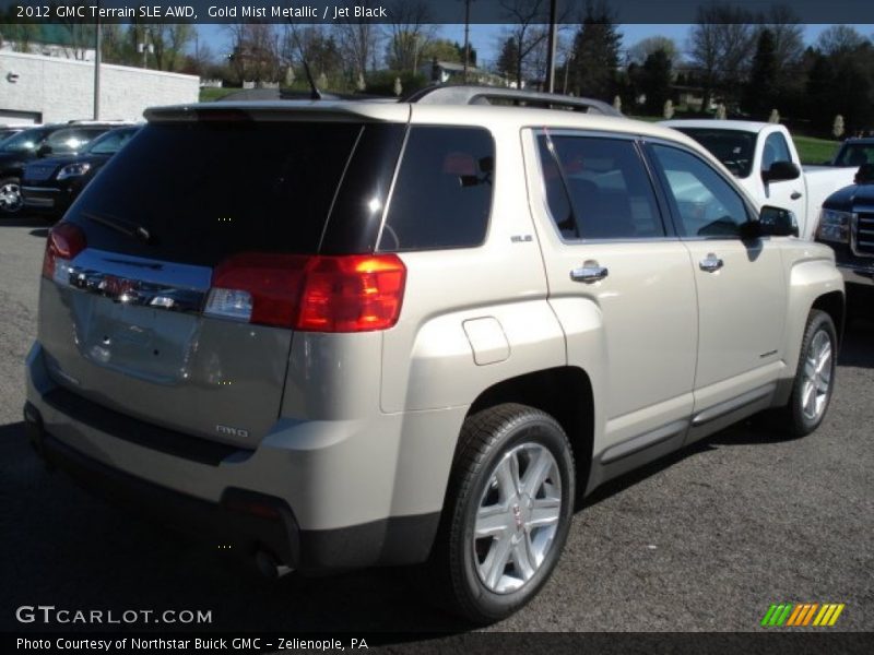 Gold Mist Metallic / Jet Black 2012 GMC Terrain SLE AWD