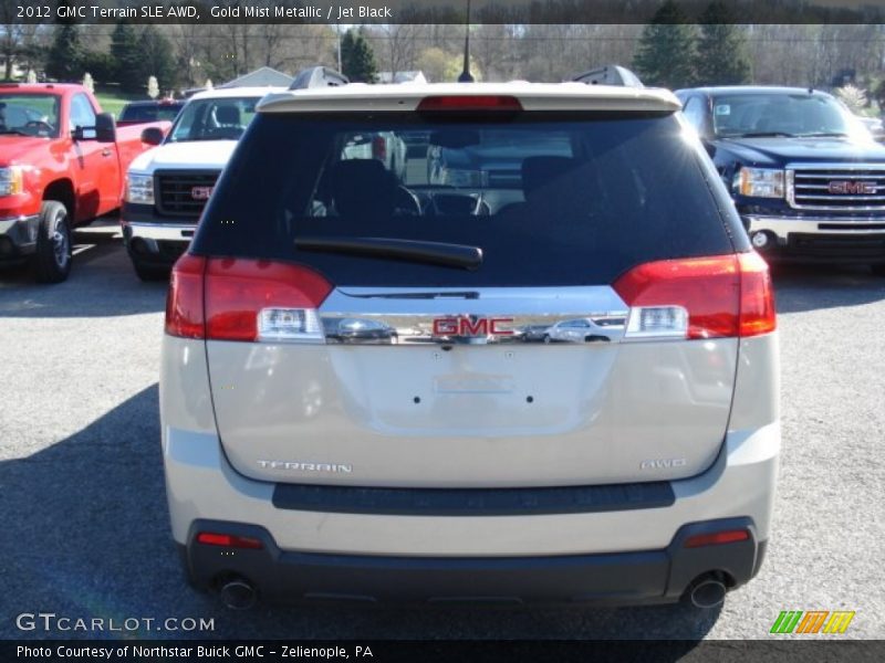 Gold Mist Metallic / Jet Black 2012 GMC Terrain SLE AWD
