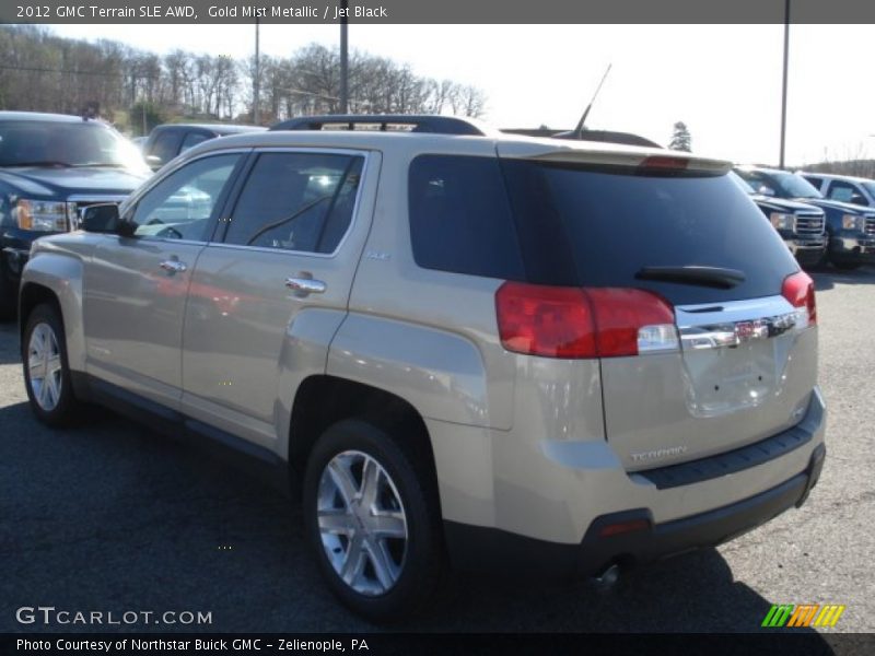 Gold Mist Metallic / Jet Black 2012 GMC Terrain SLE AWD
