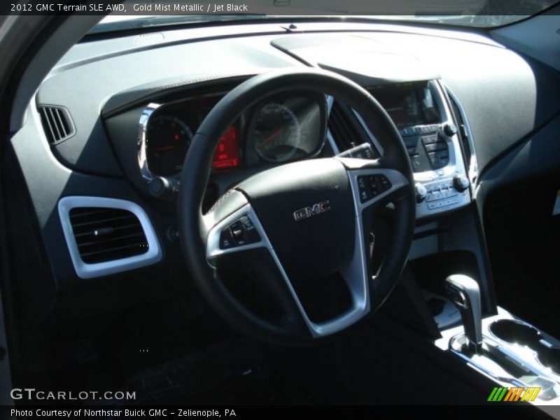 Gold Mist Metallic / Jet Black 2012 GMC Terrain SLE AWD