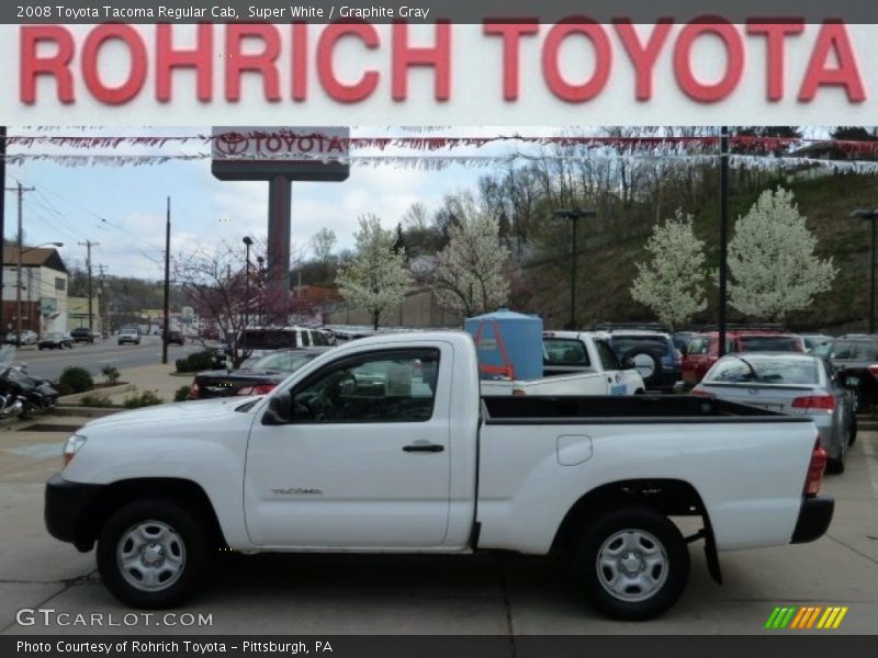 Super White / Graphite Gray 2008 Toyota Tacoma Regular Cab