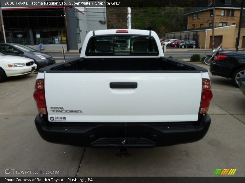Super White / Graphite Gray 2008 Toyota Tacoma Regular Cab