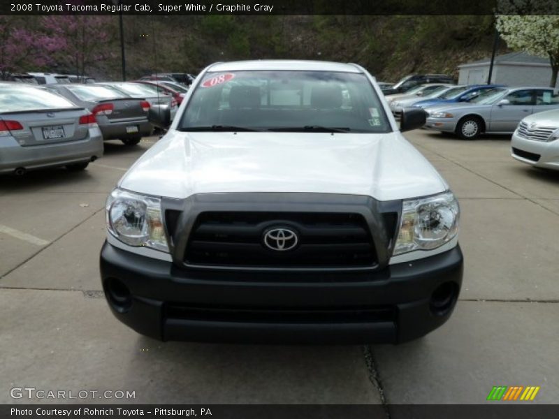Super White / Graphite Gray 2008 Toyota Tacoma Regular Cab