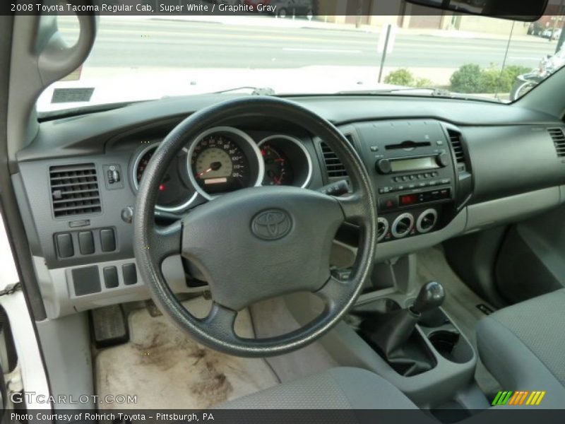 Super White / Graphite Gray 2008 Toyota Tacoma Regular Cab