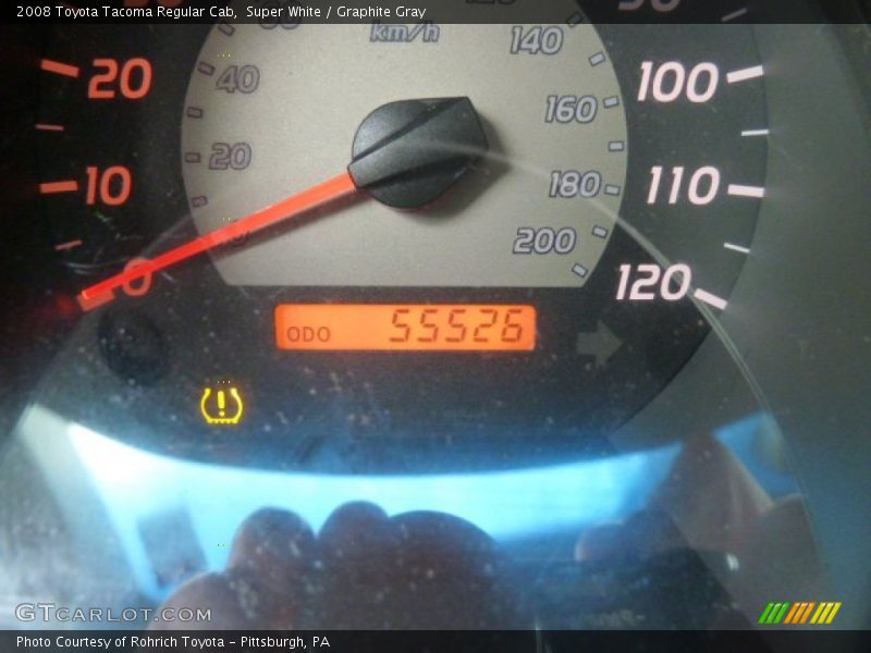 Super White / Graphite Gray 2008 Toyota Tacoma Regular Cab