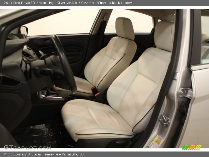  2011 Fiesta SEL Sedan Cashmere/Charcoal Black Leather Interior