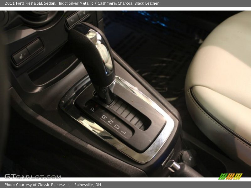 Ingot Silver Metallic / Cashmere/Charcoal Black Leather 2011 Ford Fiesta SEL Sedan