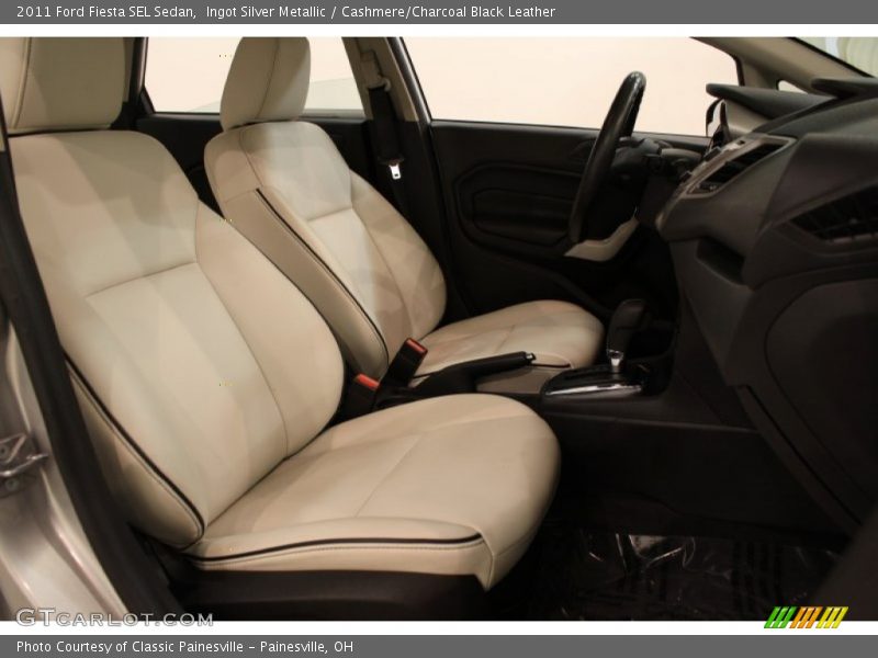 Ingot Silver Metallic / Cashmere/Charcoal Black Leather 2011 Ford Fiesta SEL Sedan