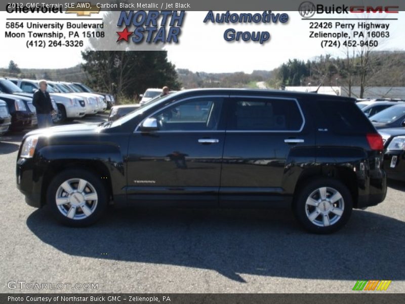 Carbon Black Metallic / Jet Black 2012 GMC Terrain SLE AWD