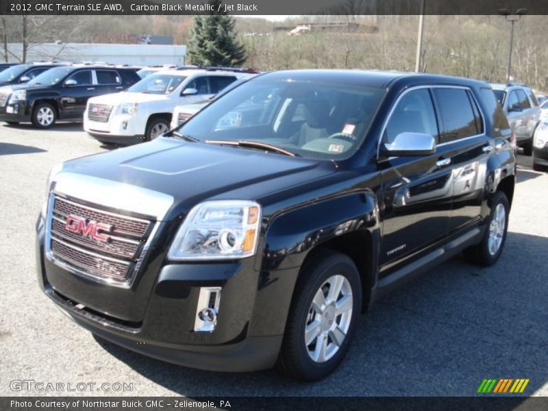 Carbon Black Metallic / Jet Black 2012 GMC Terrain SLE AWD