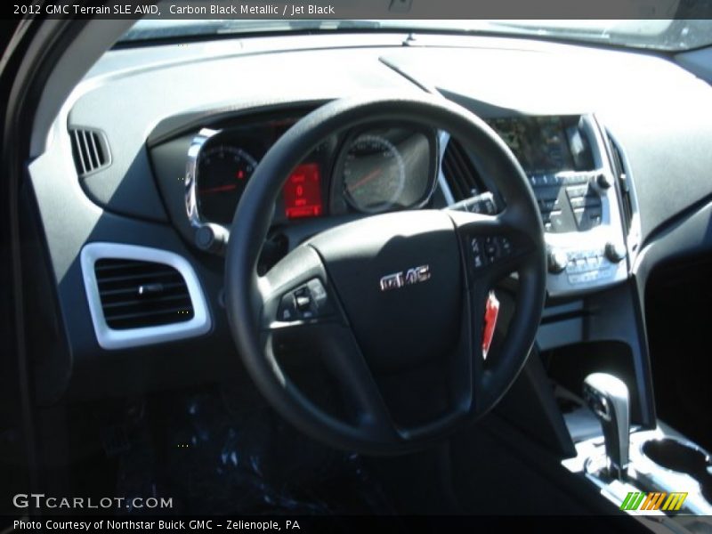 Carbon Black Metallic / Jet Black 2012 GMC Terrain SLE AWD