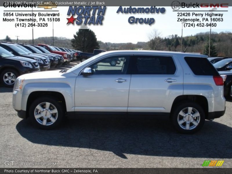 Quicksilver Metallic / Jet Black 2012 GMC Terrain SLE AWD