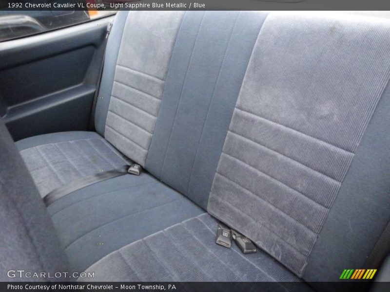 Light Sapphire Blue Metallic / Blue 1992 Chevrolet Cavalier VL Coupe