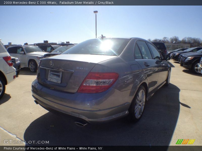 Palladium Silver Metallic / Grey/Black 2009 Mercedes-Benz C 300 4Matic