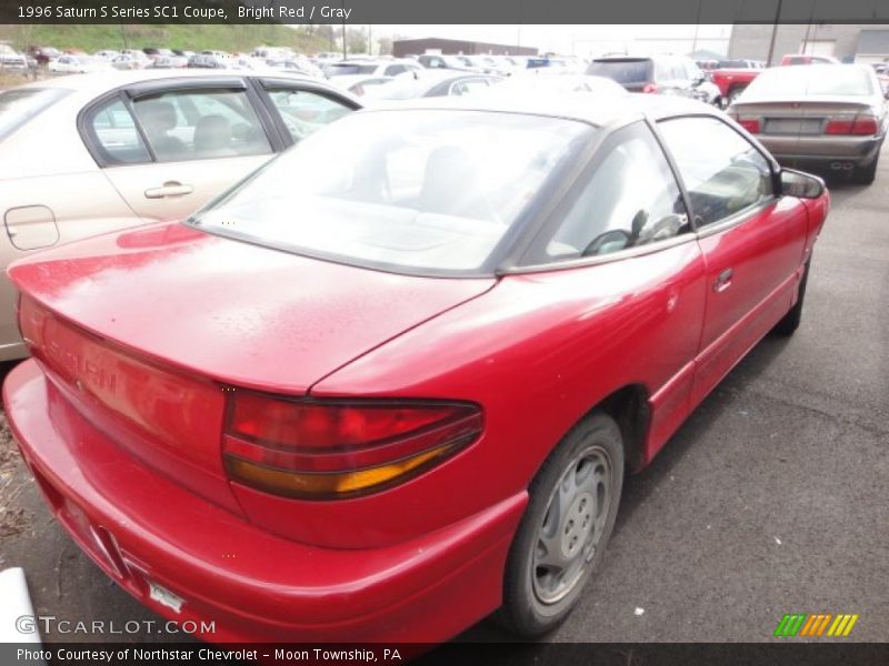 Bright Red / Gray 1996 Saturn S Series SC1 Coupe