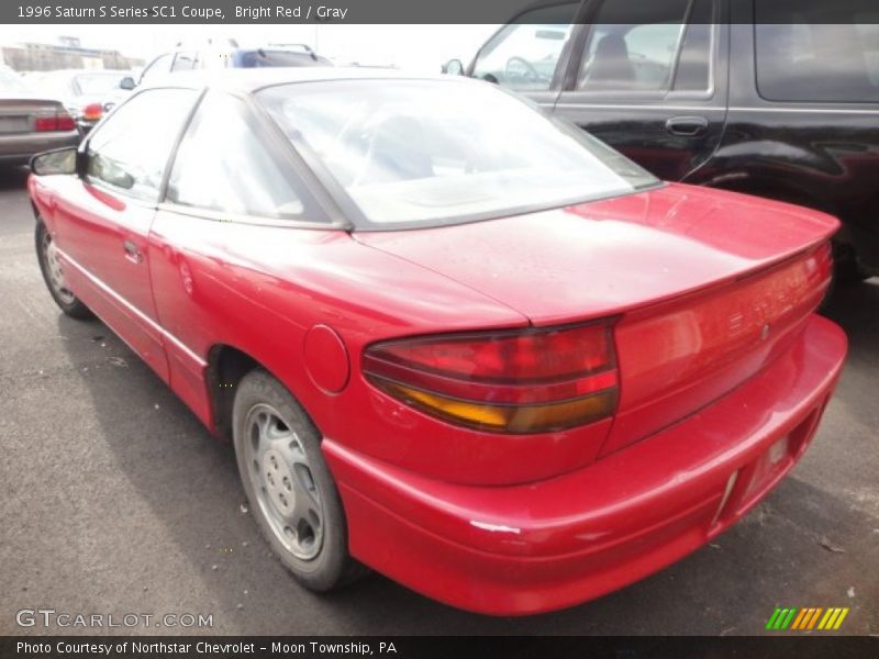 Bright Red / Gray 1996 Saturn S Series SC1 Coupe