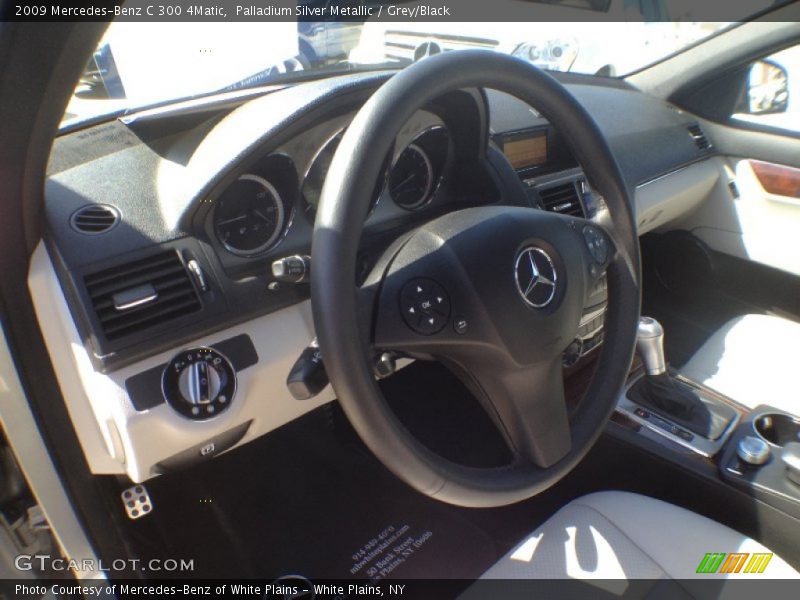 Palladium Silver Metallic / Grey/Black 2009 Mercedes-Benz C 300 4Matic