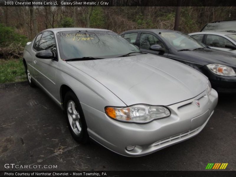Galaxy Silver Metallic / Gray 2003 Chevrolet Monte Carlo LS