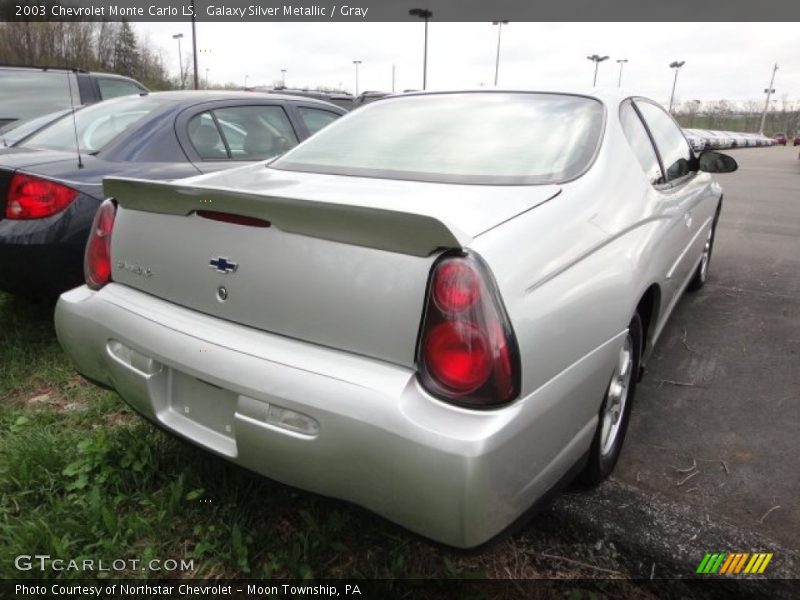 Galaxy Silver Metallic / Gray 2003 Chevrolet Monte Carlo LS