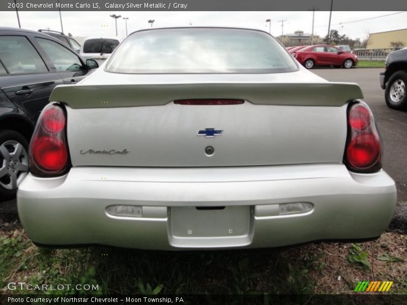 Galaxy Silver Metallic / Gray 2003 Chevrolet Monte Carlo LS