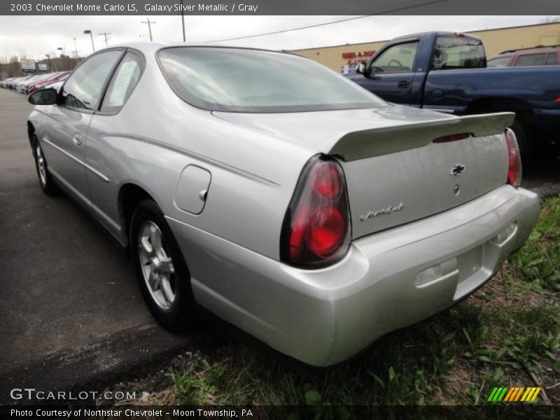 Galaxy Silver Metallic / Gray 2003 Chevrolet Monte Carlo LS