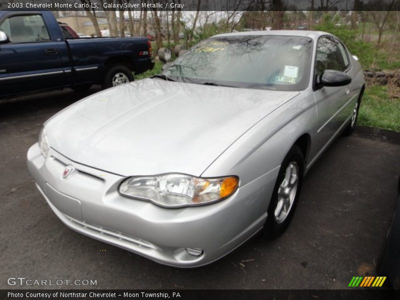 Galaxy Silver Metallic / Gray 2003 Chevrolet Monte Carlo LS