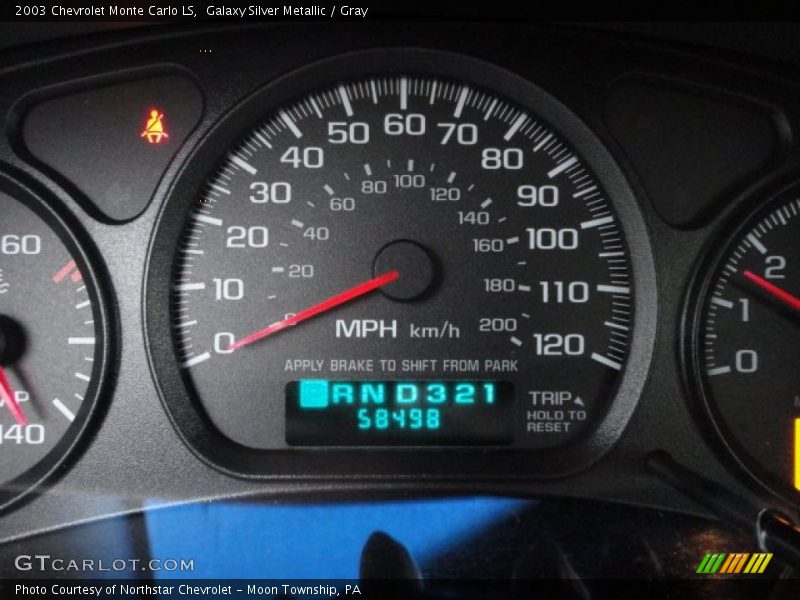 Galaxy Silver Metallic / Gray 2003 Chevrolet Monte Carlo LS