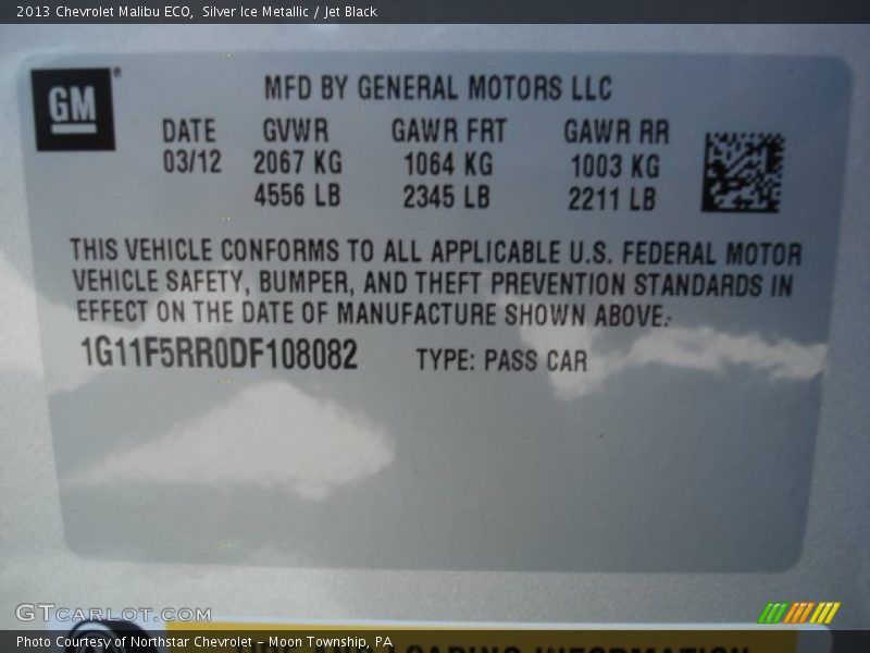 Silver Ice Metallic / Jet Black 2013 Chevrolet Malibu ECO