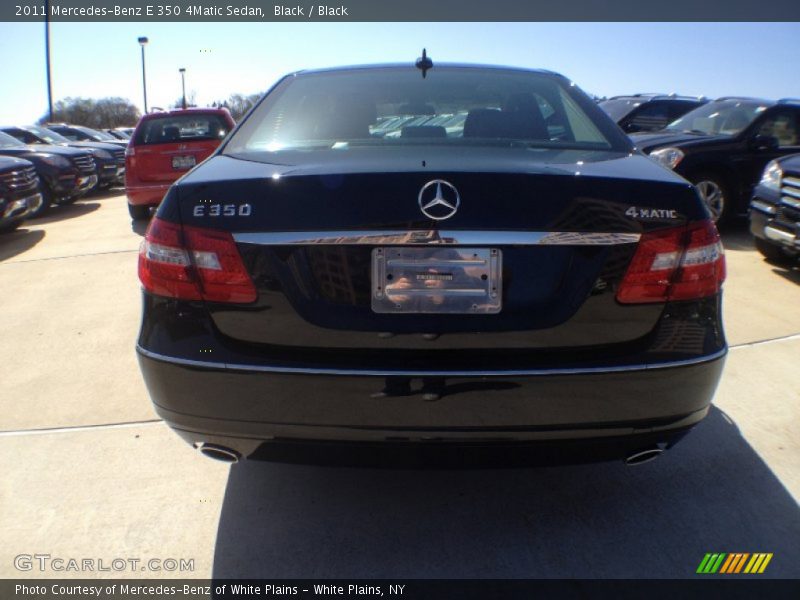 Black / Black 2011 Mercedes-Benz E 350 4Matic Sedan