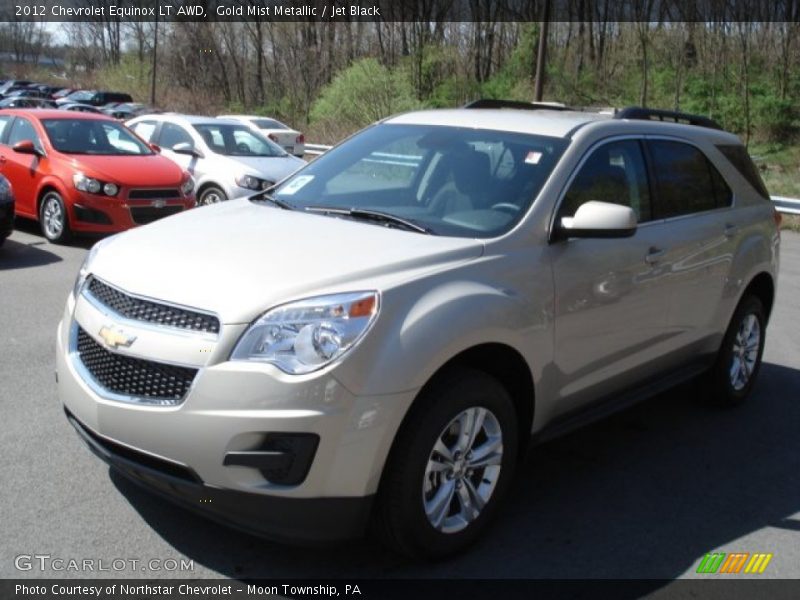 Gold Mist Metallic / Jet Black 2012 Chevrolet Equinox LT AWD