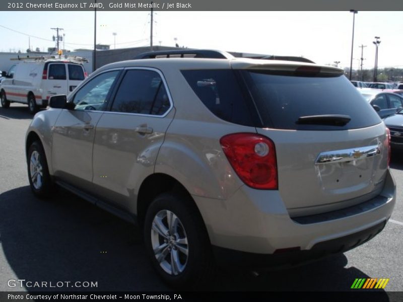 Gold Mist Metallic / Jet Black 2012 Chevrolet Equinox LT AWD