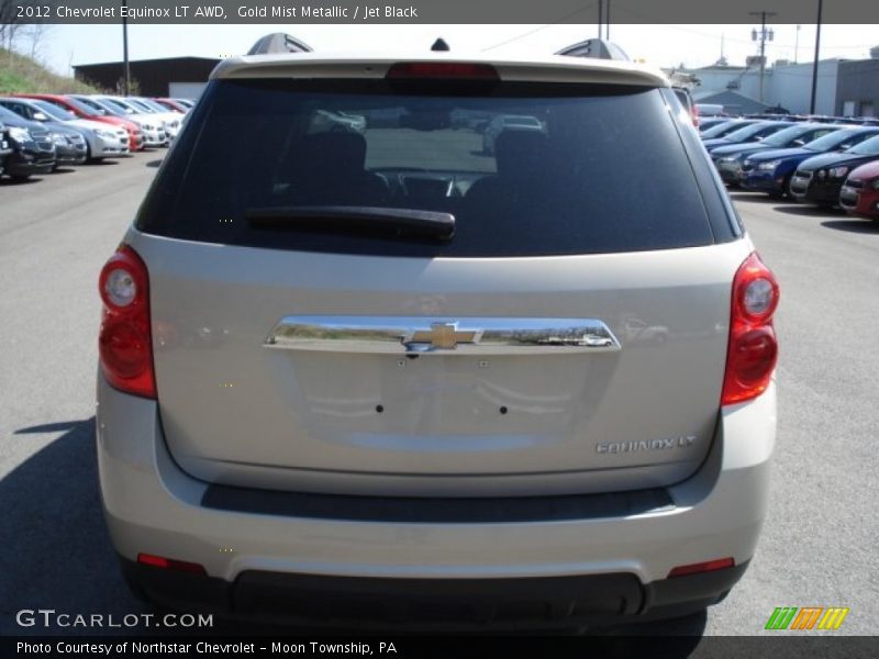 Gold Mist Metallic / Jet Black 2012 Chevrolet Equinox LT AWD