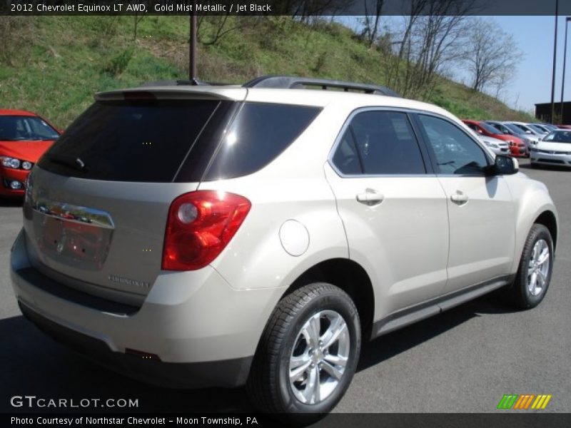 Gold Mist Metallic / Jet Black 2012 Chevrolet Equinox LT AWD
