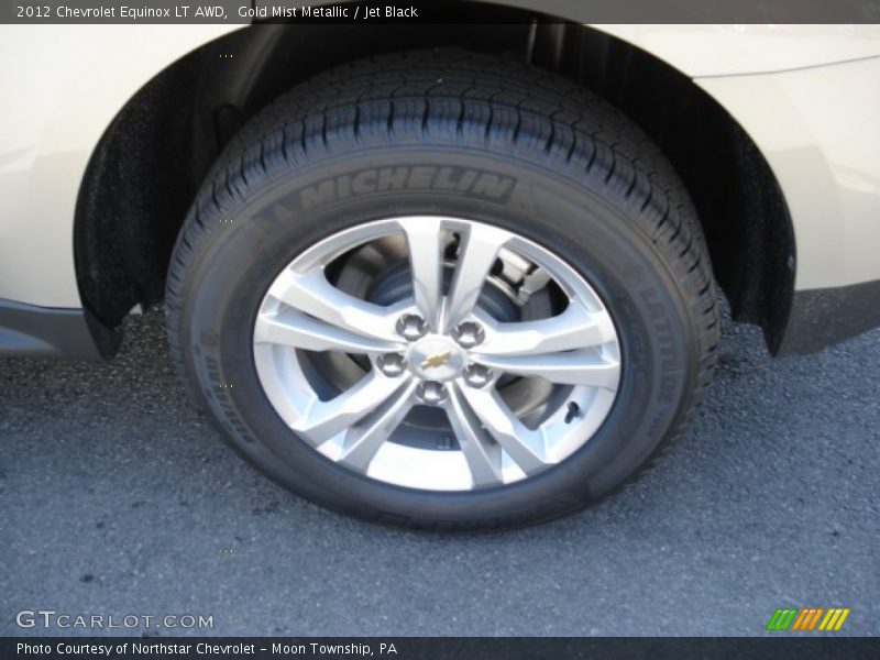 Gold Mist Metallic / Jet Black 2012 Chevrolet Equinox LT AWD