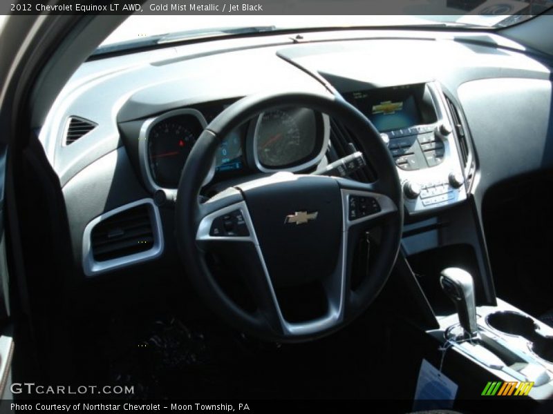 Gold Mist Metallic / Jet Black 2012 Chevrolet Equinox LT AWD