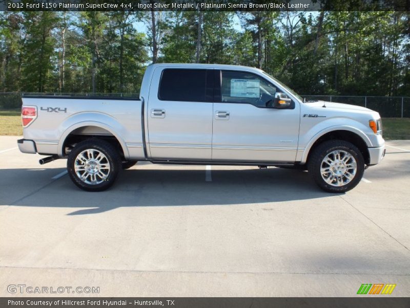 Ingot Silver Metallic / Platinum Sienna Brown/Black Leather 2012 Ford F150 Platinum SuperCrew 4x4