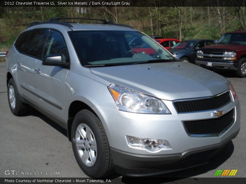Silver Ice Metallic / Dark Gray/Light Gray 2012 Chevrolet Traverse LS