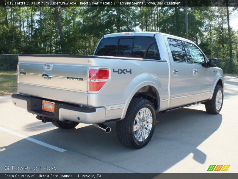 Ingot Silver Metallic / Platinum Sienna Brown/Black Leather 2012 Ford F150 Platinum SuperCrew 4x4