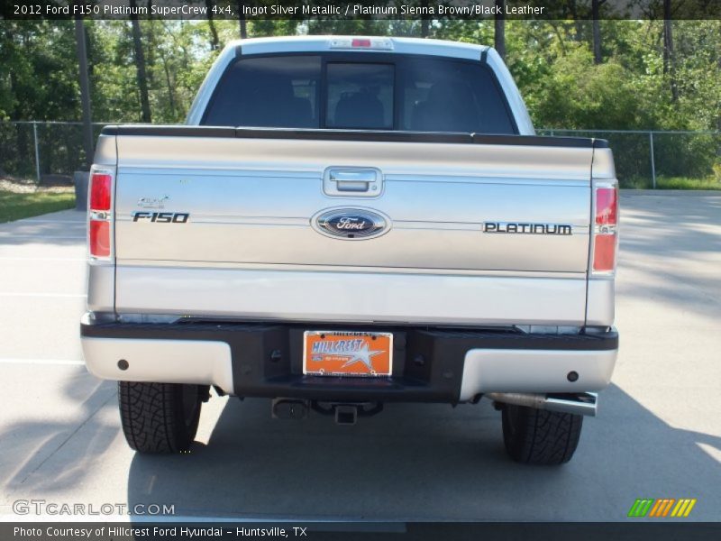 Ingot Silver Metallic / Platinum Sienna Brown/Black Leather 2012 Ford F150 Platinum SuperCrew 4x4