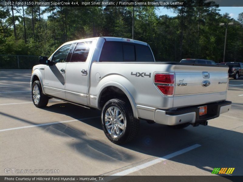 Ingot Silver Metallic / Platinum Sienna Brown/Black Leather 2012 Ford F150 Platinum SuperCrew 4x4