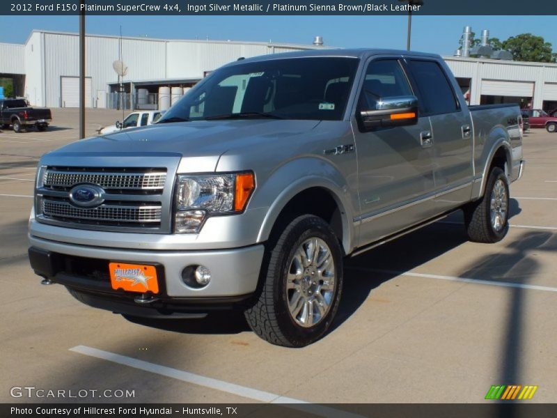 Ingot Silver Metallic / Platinum Sienna Brown/Black Leather 2012 Ford F150 Platinum SuperCrew 4x4