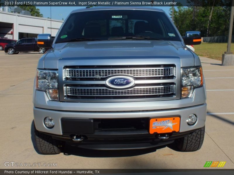 Ingot Silver Metallic / Platinum Sienna Brown/Black Leather 2012 Ford F150 Platinum SuperCrew 4x4