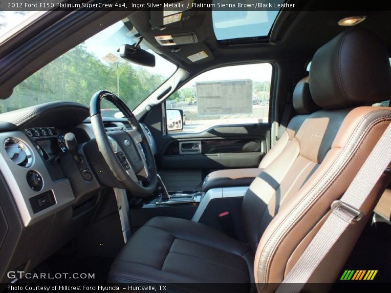 Ingot Silver Metallic / Platinum Sienna Brown/Black Leather 2012 Ford F150 Platinum SuperCrew 4x4