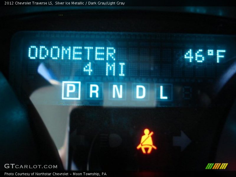 Silver Ice Metallic / Dark Gray/Light Gray 2012 Chevrolet Traverse LS