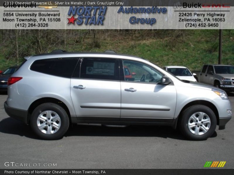 Silver Ice Metallic / Dark Gray/Light Gray 2012 Chevrolet Traverse LS