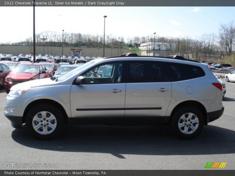 Silver Ice Metallic / Dark Gray/Light Gray 2012 Chevrolet Traverse LS