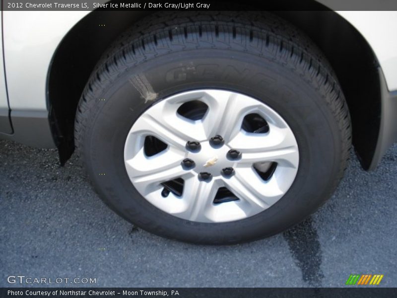 Silver Ice Metallic / Dark Gray/Light Gray 2012 Chevrolet Traverse LS