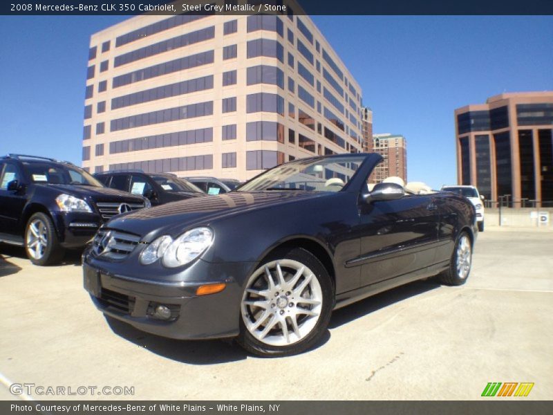 Steel Grey Metallic / Stone 2008 Mercedes-Benz CLK 350 Cabriolet