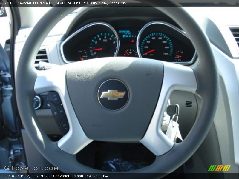 Silver Ice Metallic / Dark Gray/Light Gray 2012 Chevrolet Traverse LS