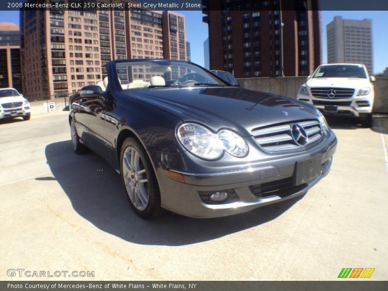 Steel Grey Metallic / Stone 2008 Mercedes-Benz CLK 350 Cabriolet